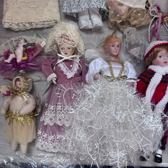 Collection of Victorian Doll Vintage Ornaments - Picture 4 of 9